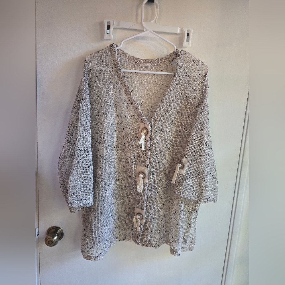 Kaktus Sweaters Women's Open Knit Cardigan NWOT